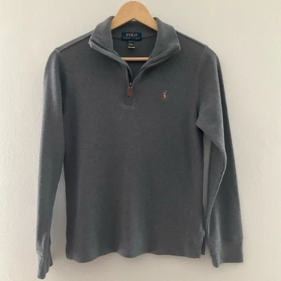 Ralph Lauren Gray Kids Zip-Up Top Size M (10-12) - Picture 4 of 9